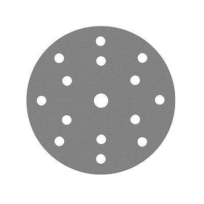 Диск шлифовальный на пленочной основе Sandwox 235 Grey Zirconia 15 отв. (150мм, Р2000, 100шт) 235.150.2000.15